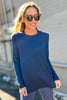 Navy Long Sleeve Active Top SSYS The Label