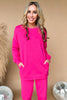 Hot Pink Round Neck Pullover And Joggers Set, matching set, must have, lounge set, travel outfit, mom style, chic, shop style your senses by mallory fitzsimmons