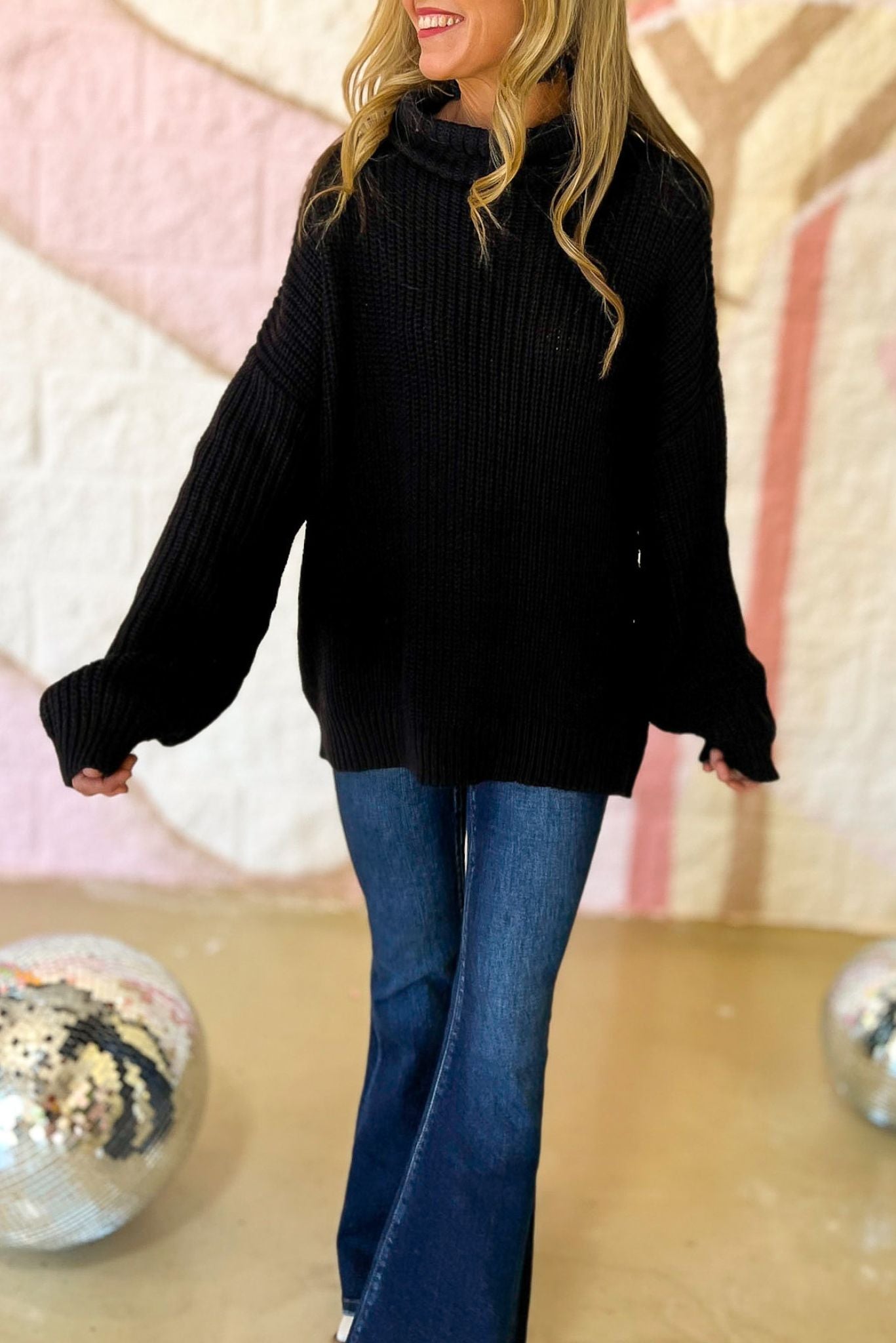 black Turtleneck Knit Sweater, fall fashion, fall must have, staple piece, chic, elevated look, shop style your senses by mallory fitzsimmons