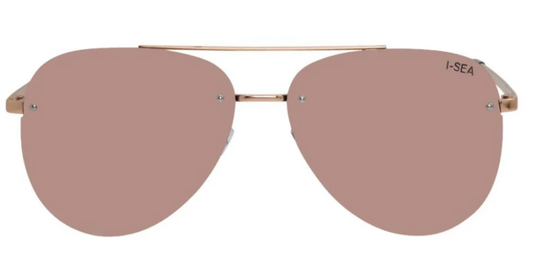 Rose Gold Mirror Lens Aviator Sunglasses *FINAL SALE*