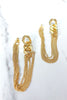 Gold Cuban Link Multi Chain Earrings*FINAL SALE*