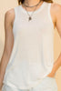 White Scoop Neck Muscle Tank