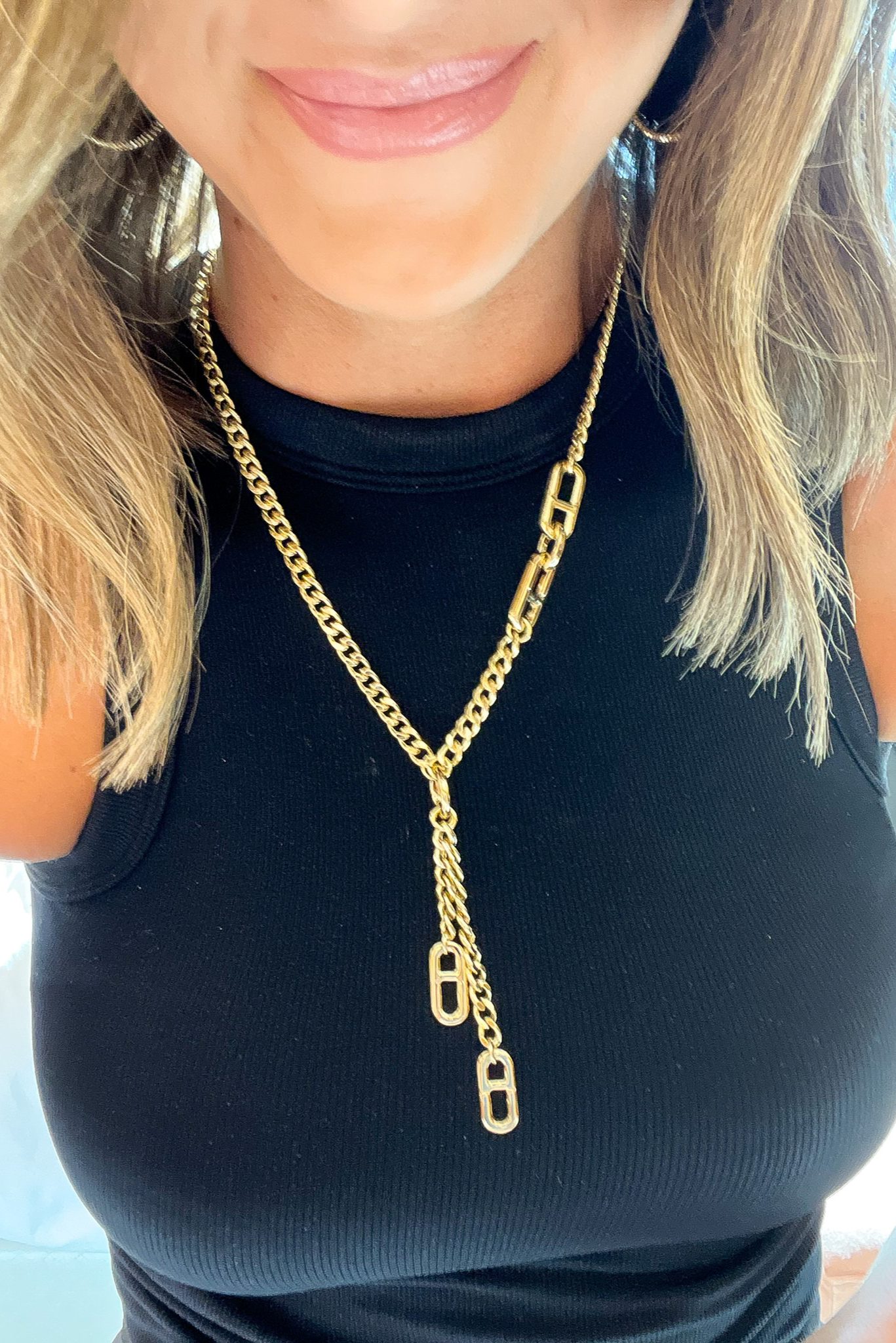 Gold Tassel Chain Necklace
