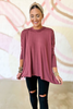 Red Side Slit Shark Bite Boxy Top, best basics, essentials, long sleeve top, comfy top, Shop Style Your Senses By Mallory Fitzsimmons