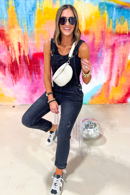 Black Denim Relaxed Fit Overalls, denim overalls, black denim, chic, fall style, Shop Style Your Senses By Mallory Fitzsimmons