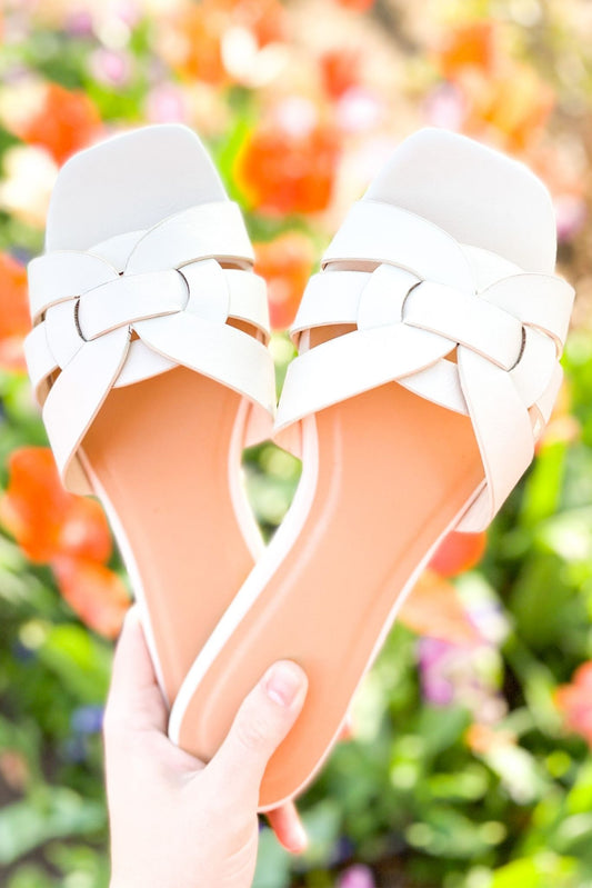 ivory crossover faux leather sandals, abloom collection, spring shoes, affordable style, shop style your senses by mallory fitzsimmons