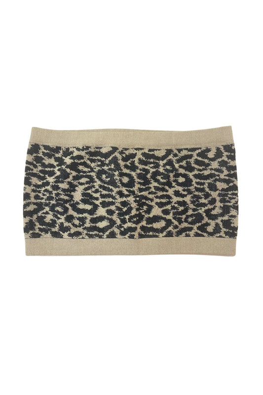 Khaki Animal Patterned Bandeau*FINAL SALE*