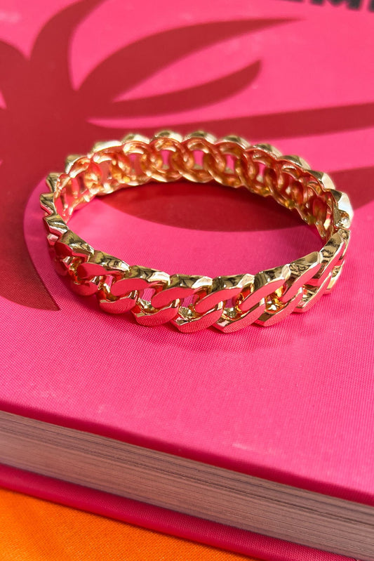 Gold Chain Bangle Bracelet