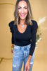 black puff shoulder knit top, acid wash boyfriend jeans, date night outfits, affordable style, shop style your senses by mallory fitzsimmons