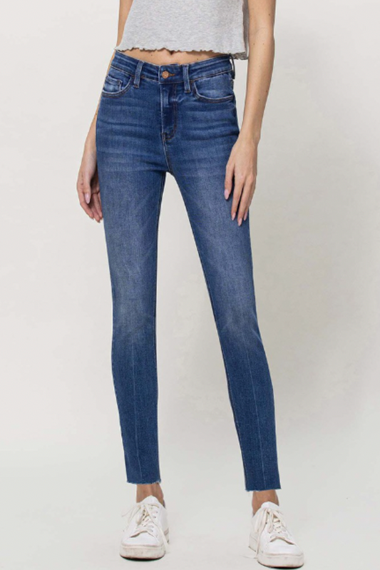 Medium Wash High Rise Side Slit Skinny Jeans, Shop Style Your Senses By Mallory Fitzsimmons