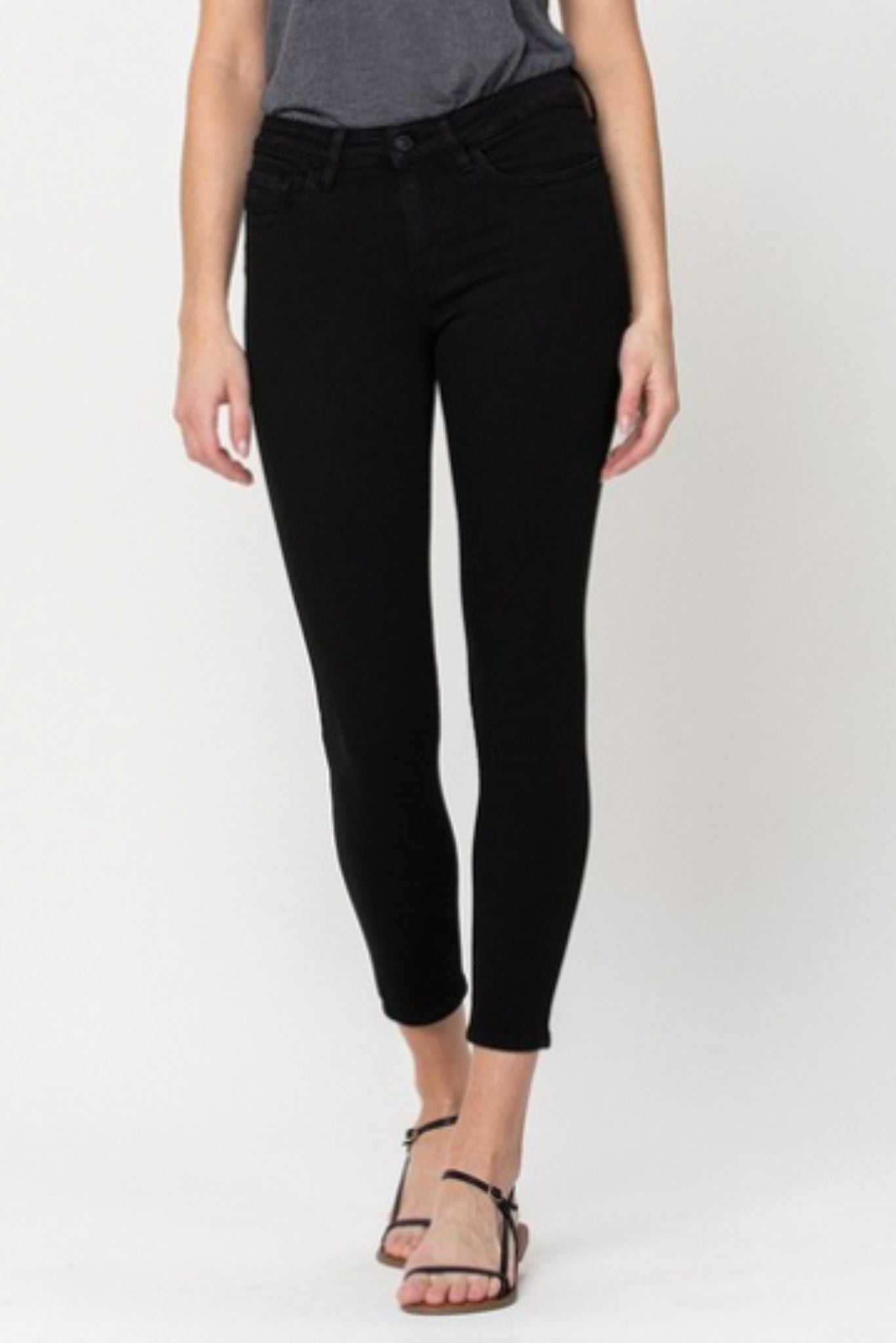 Black High Rise Skinny Stretch Jeans