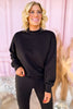 Black Crew Neck Sweatshirt, cozy collection, everyday wear, lounge wear, mom style, must have, shop style your senses by mallory fitzsimmons
