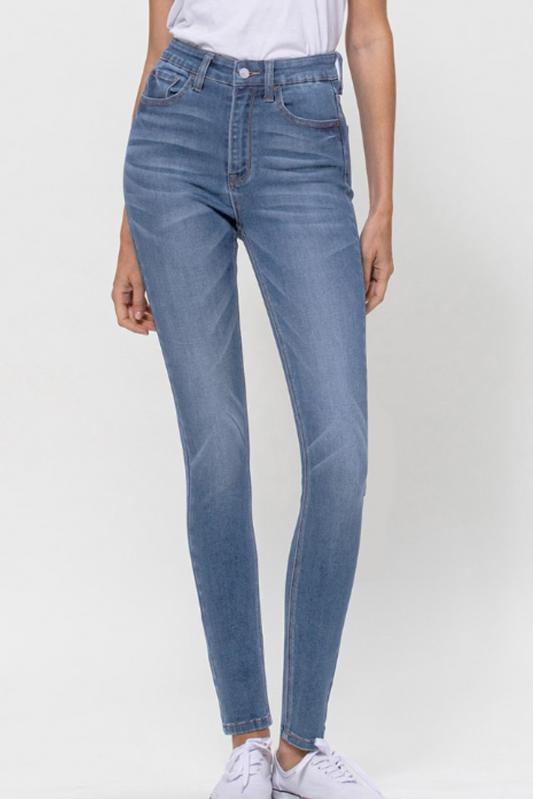 Vervet Medium Wash High Rise Stretch Skinny Jeans