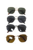 Black with Black Lenses Classic Metal Hexagon Aviator Sunglasses *FINAL SALE*