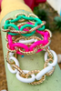 Mint Acrylic Gold Rope Chain Link Bracelet