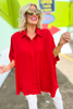 Red Oversized Dolman Sleeve Tunic Top, oversized, red tunic, dolman sleeve, work to weekend, shop style your senses by mallory fitzismmons
