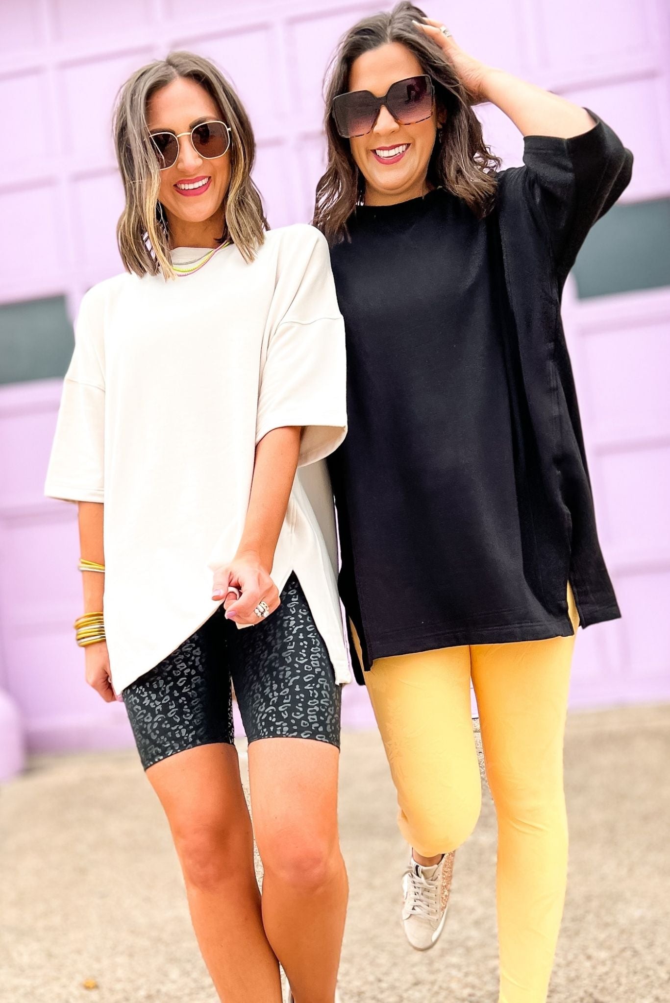 Natural Short Sleeve Side Slit Pullover Top, pullover top, workout top, oversized, athleisure, black top, essential, shop style your senses by mallory fitzsimmons