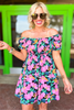 Black Floral Button Up Square Neck Babydoll Dress, off the shoulder, floral dress, date night, mom style, summer style, shop style your senses by mallory fitzsimmons